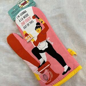 Blue Q Oven Mitt Cook Bake A La Mode Quirky Retro